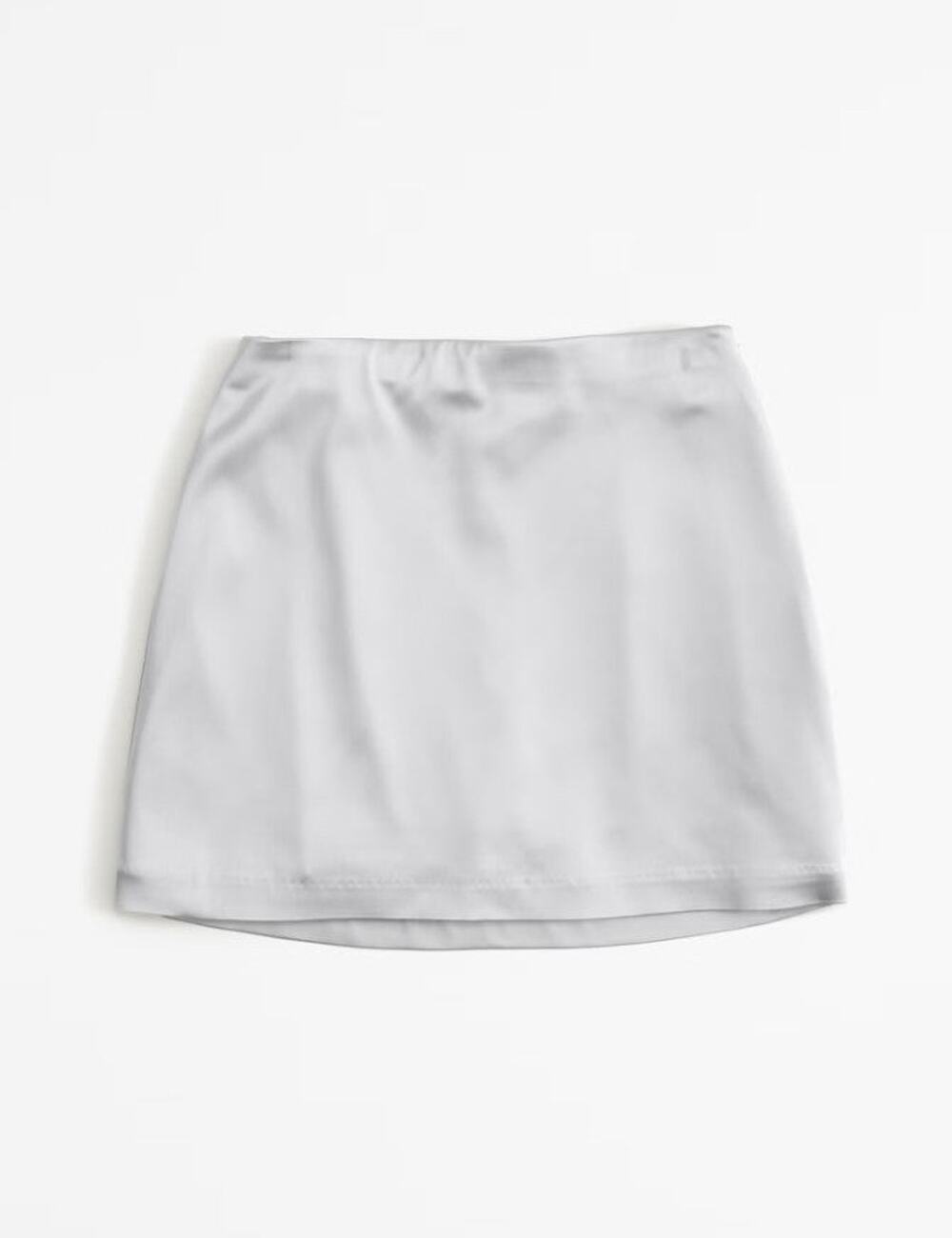 Abercrombie & Fitch The Af Scarlett Satin Sculpt Mini Skort - S White
